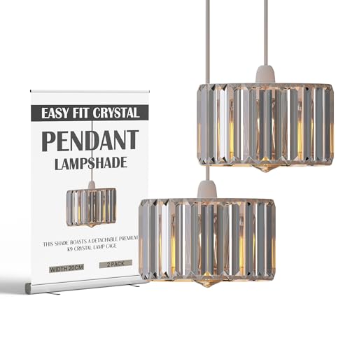 Elegant Crystal Glass Drum Ceiling Lamp Shade - Modern Flush Mount Light Fixture