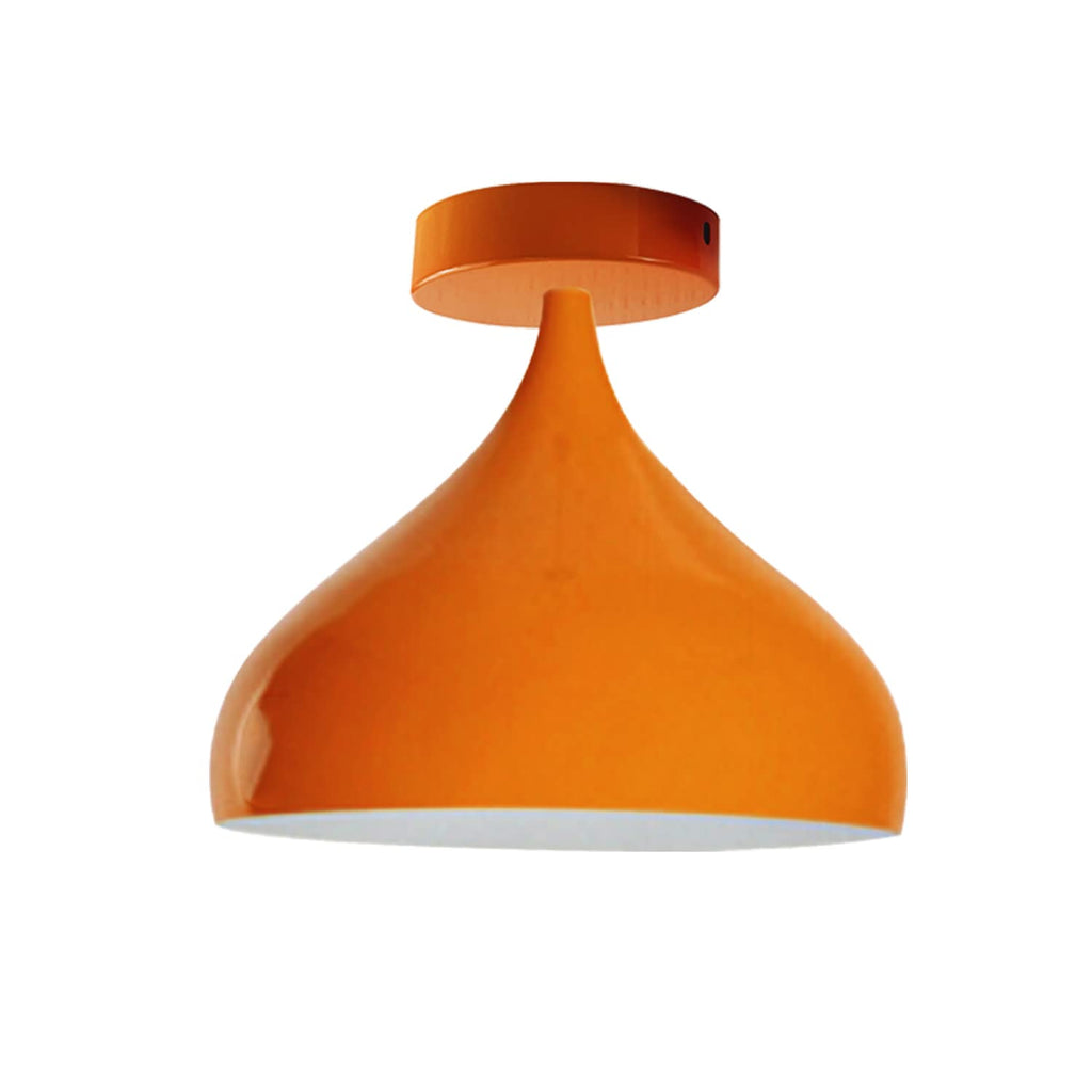 Modern Industrial Metal Flush Mount Ceiling Light Fixture, E27 Bulb Compatible, Dimmable