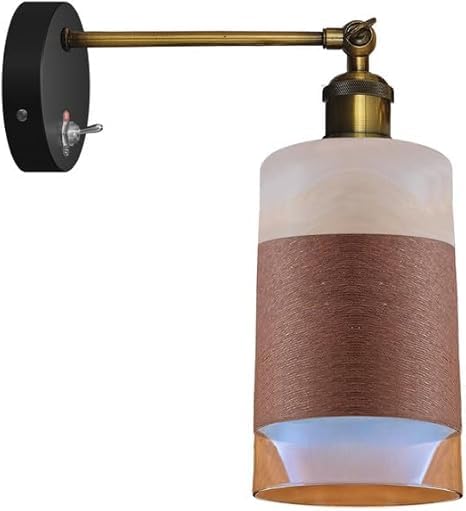 E27 Glass Wall Light With Switch ~6193