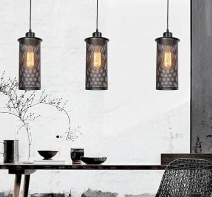 Charming Retro Three-Head Pendant Island Ceiling Light Fixture for Kitchen Dining