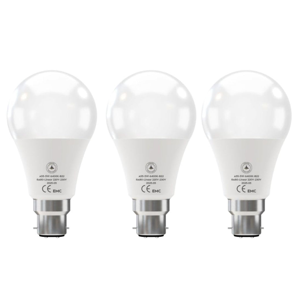 5W B22 Bayonet GLS LED Light Bulb Cool White Energy Efficient Globe