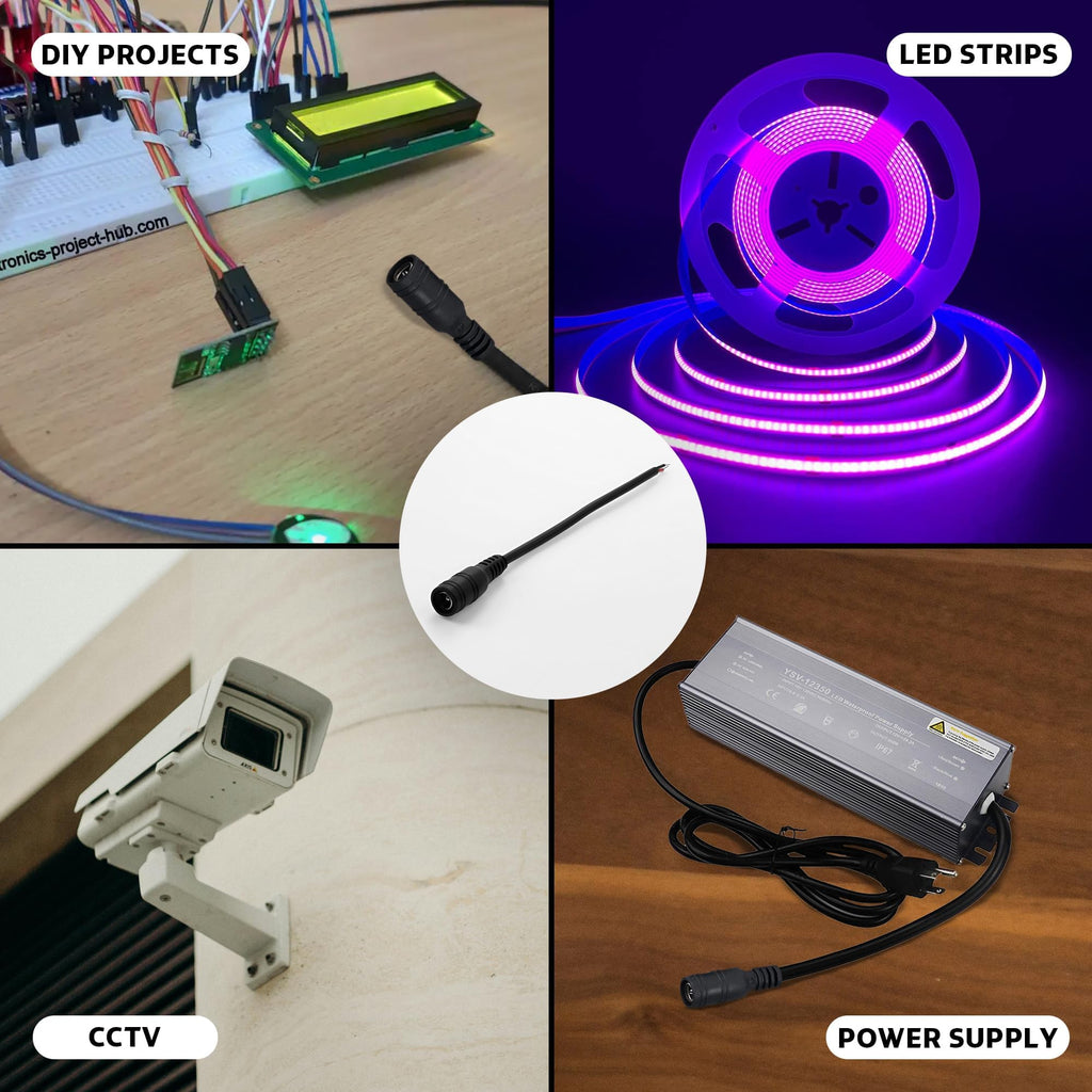 Universal LED Strip Light Connector Cable Adapter Clip Extension Wire Kit