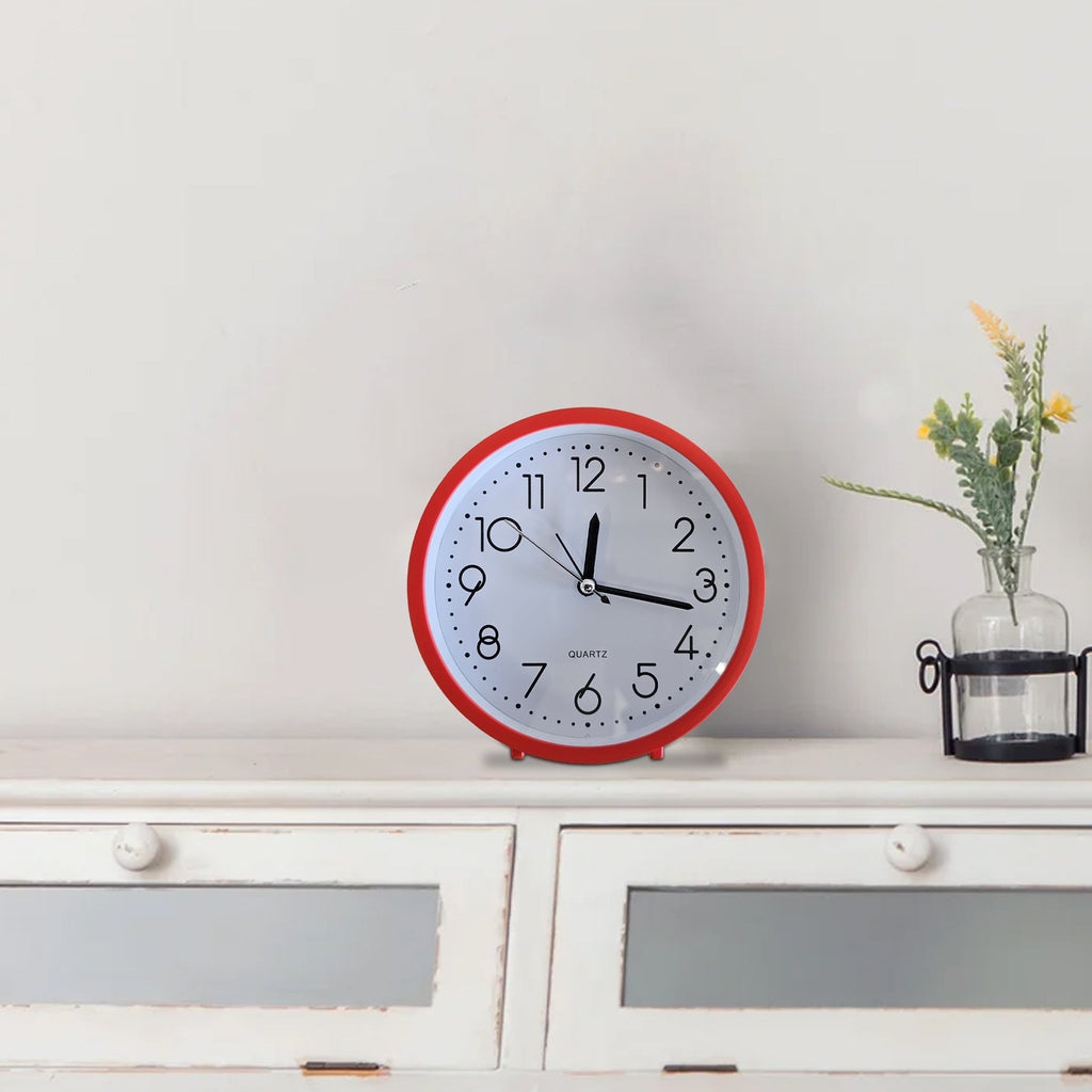 Retro Style Analog Alarm Clock for Table and Wall Mounting