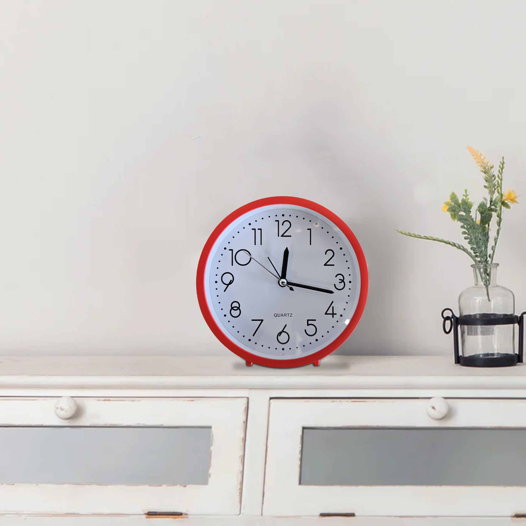 Retro Style Analog Alarm Clock for Table and Wall Mounting