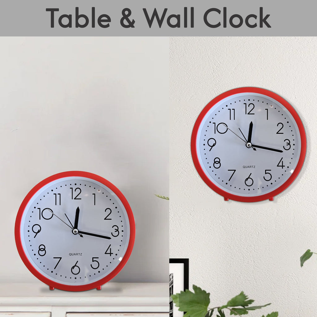 Retro Style Analog Alarm Clock for Table and Wall Mounting