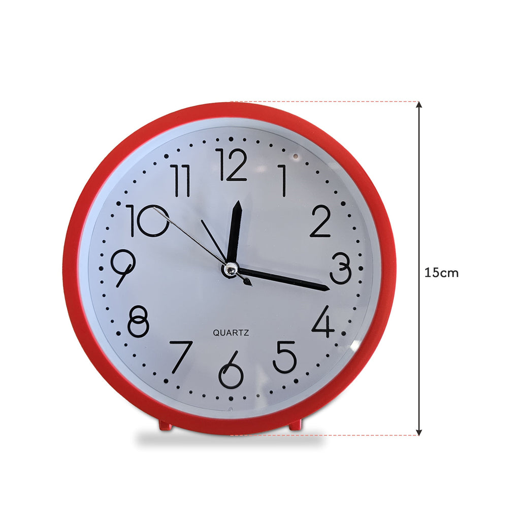 Retro Classic Mini Alarm Clock for Table and Wall Mounting with Silent Analog Display