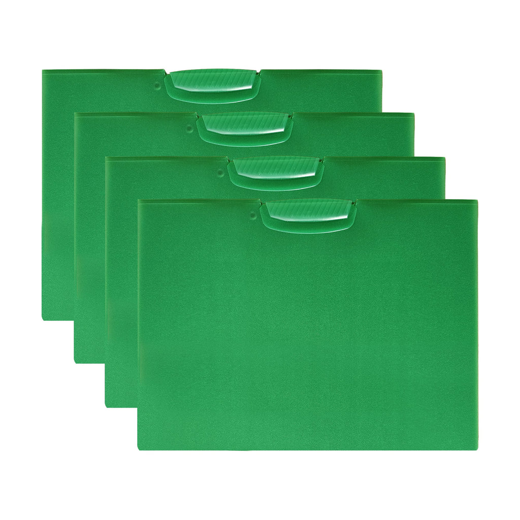 4-Pack A4 Plastic Report Covers with Front Swing Clip Document Folders