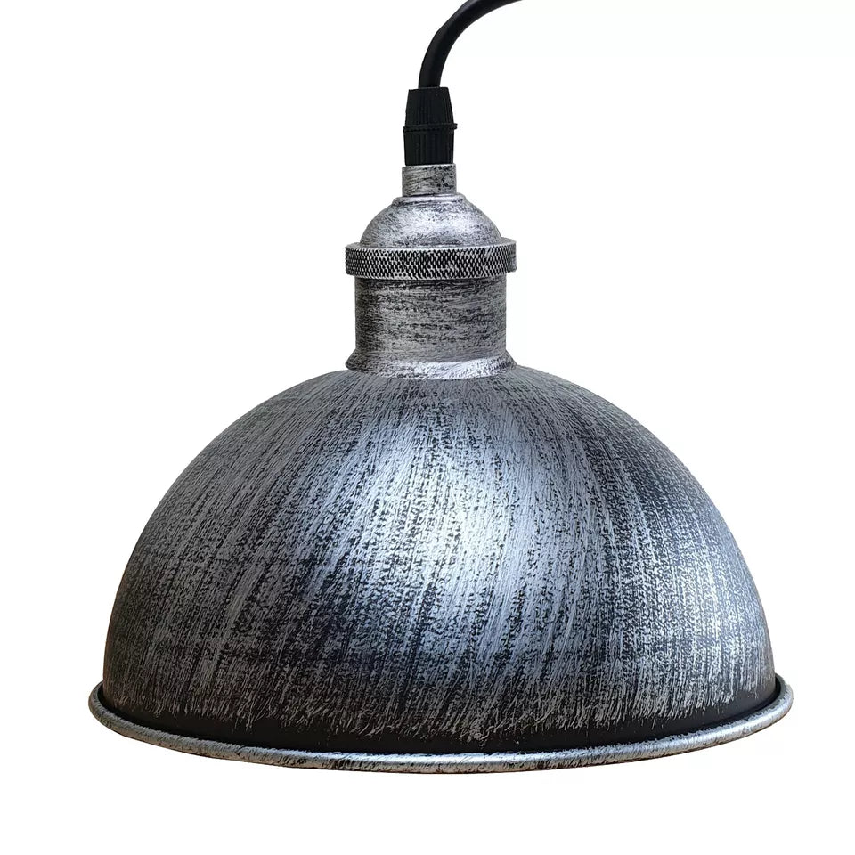Industrial Metal Pendant Light Fixture, Adjustable Height, E27 Bulb Compatible