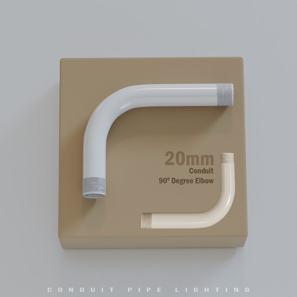 Durable Metal 90-Degree Elbow Conduit Fitting 20mm for Secure Electrical Wiring