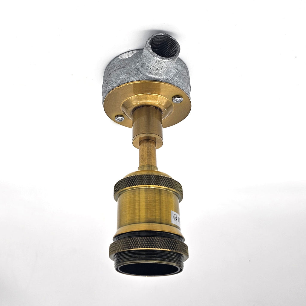 Industrial E27 Lamp Holder 20mm Conduit Entry Ceiling Light Fitting Metal