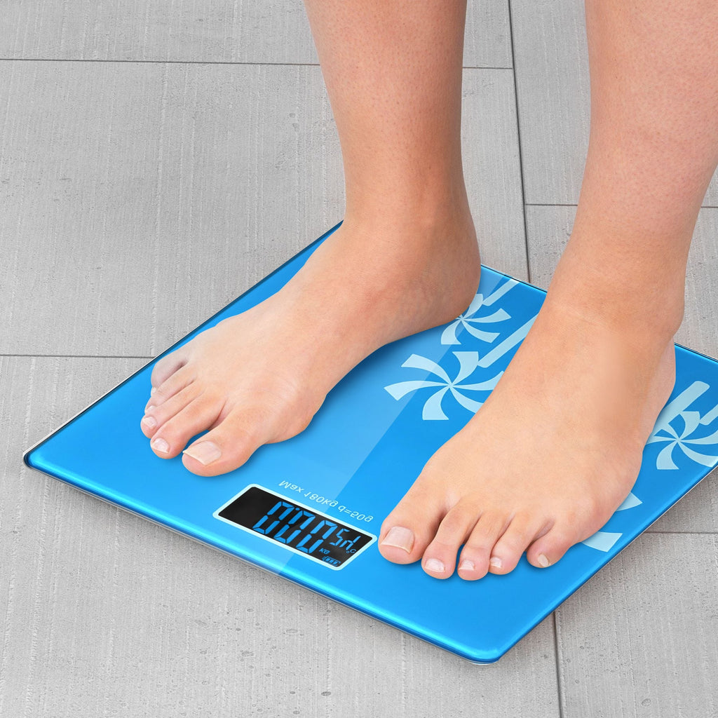 Accurate Digital Printed Glass Bathroom Scale for Stylish Weight Tracking