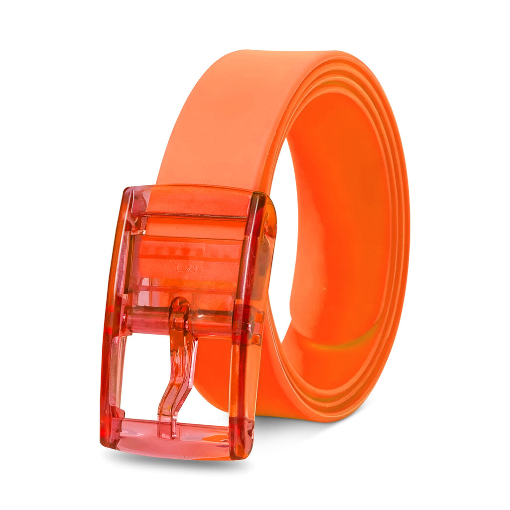 Vibrant Silicone Unisex Belt with Adjustable Pin Buckle for Everyday Style