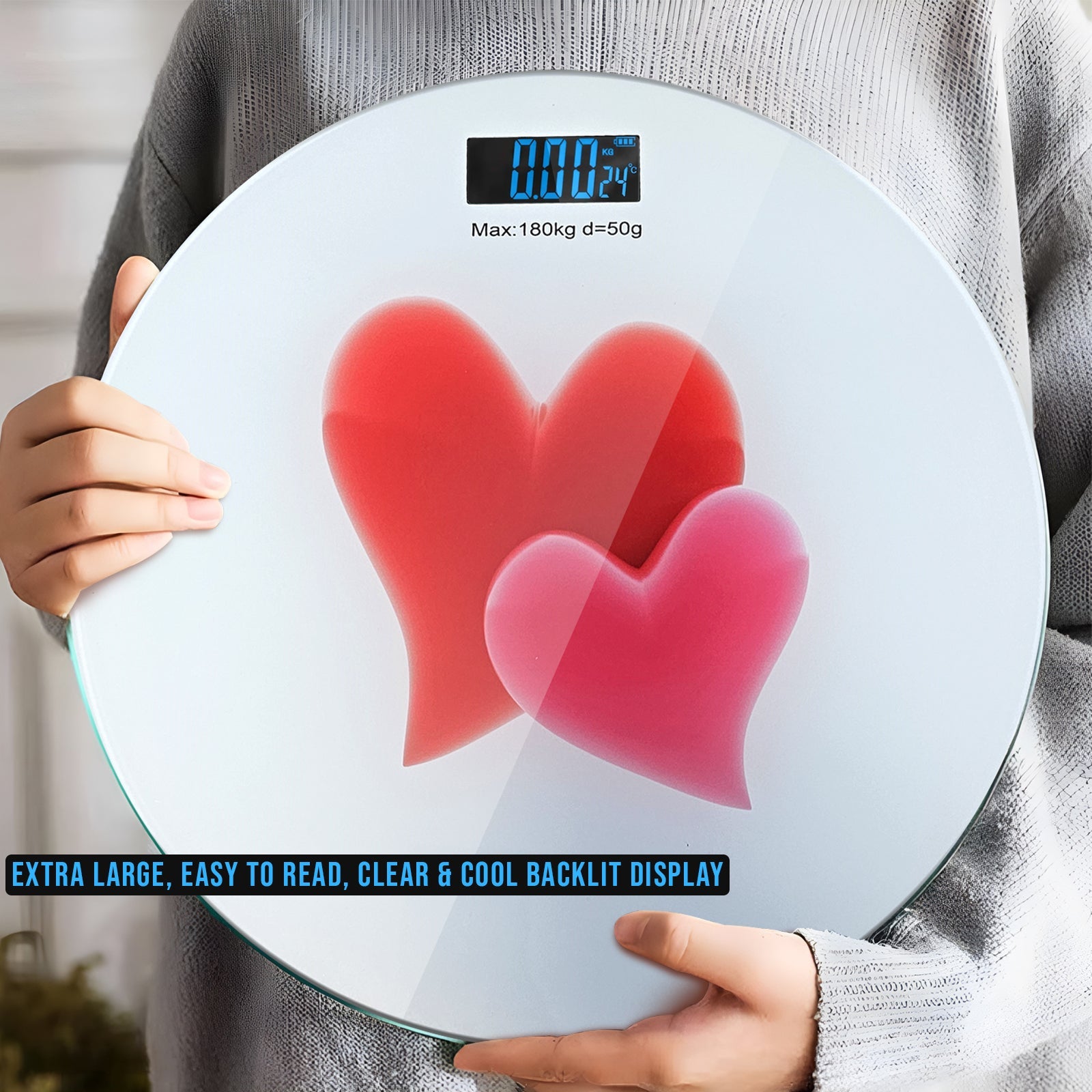 Accurate Digital Bathroom Scale for Weight Loss - Stylish Body Weighing Machine