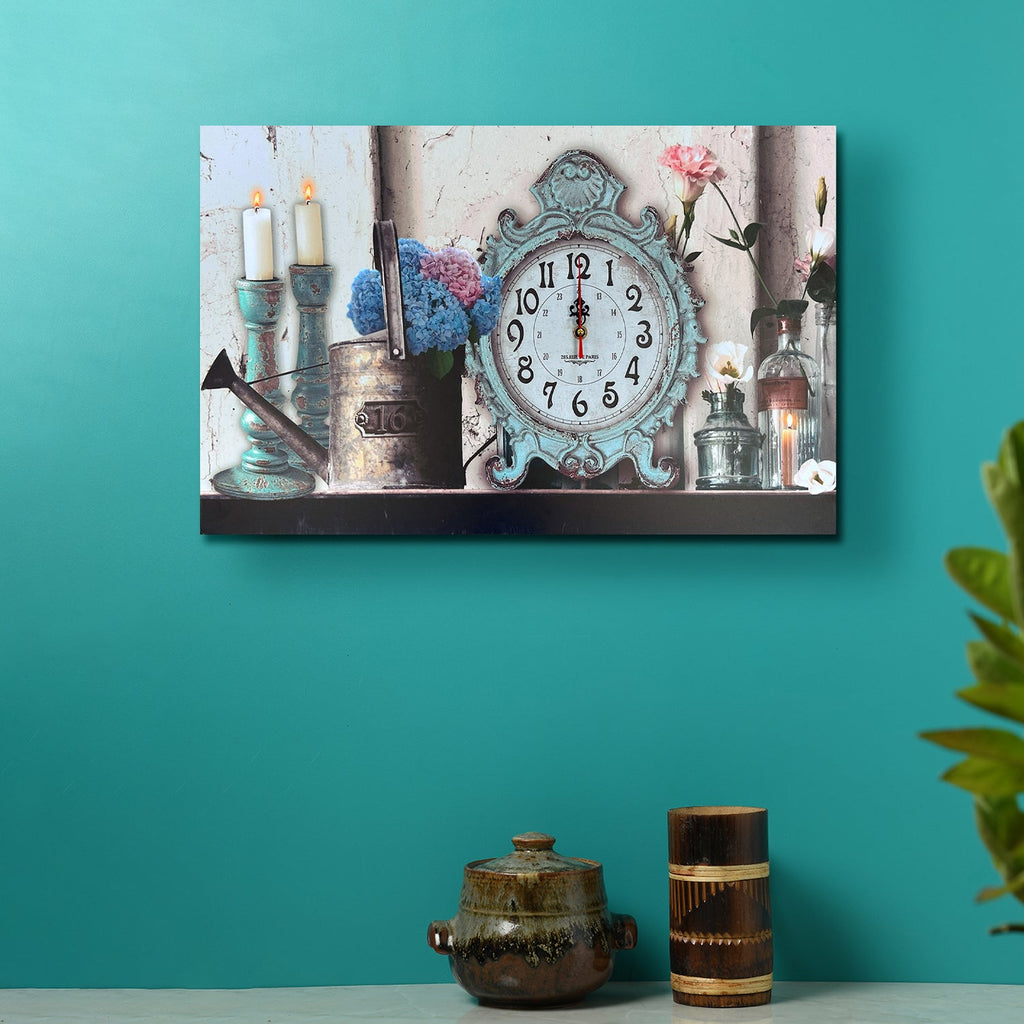 Modern Frameless Paris Eiffel Tower Wall Painting clock -5557