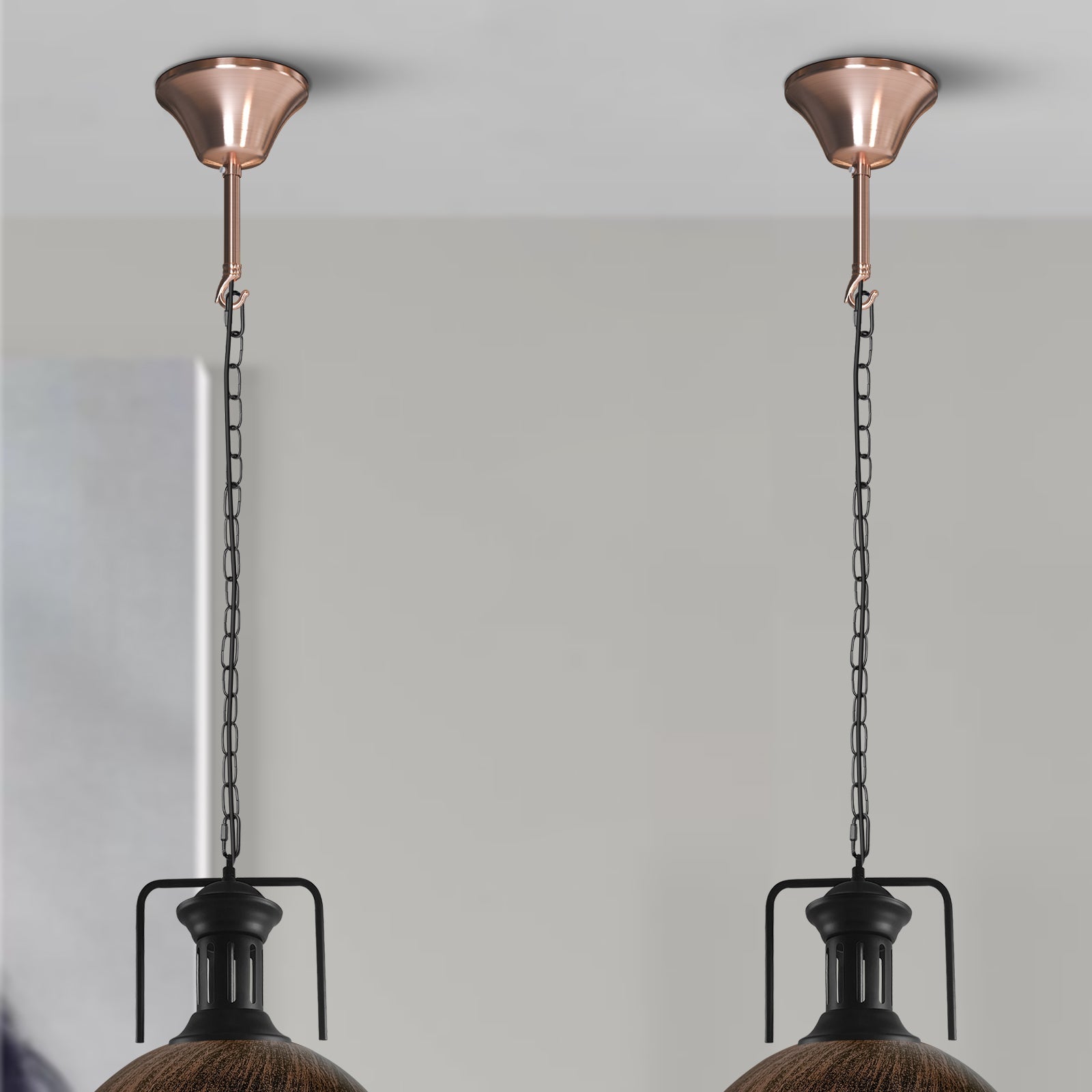 100mm Metal Ceiling Rose Hook for Pendant Lights & Chandeliers - Easy Mount