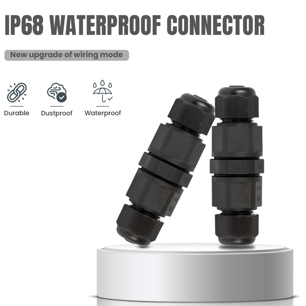 IP68 Waterproof 3-Way Outdoor Electrical Cable Connector Junction Box