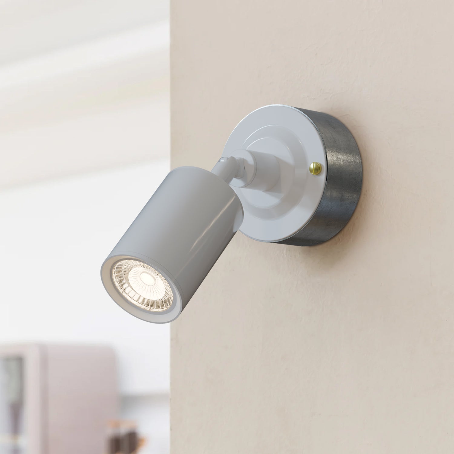 Adjustable Metal GU10 Wall Spotlight for 20mm Conduit System Industrial Lighting