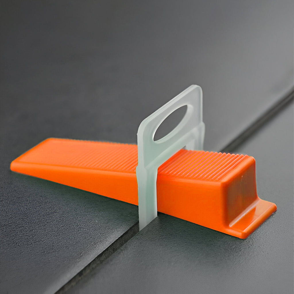 100 Reusable Tile Leveling Wedges Spacers for Flawless Floor & Wall Tiling