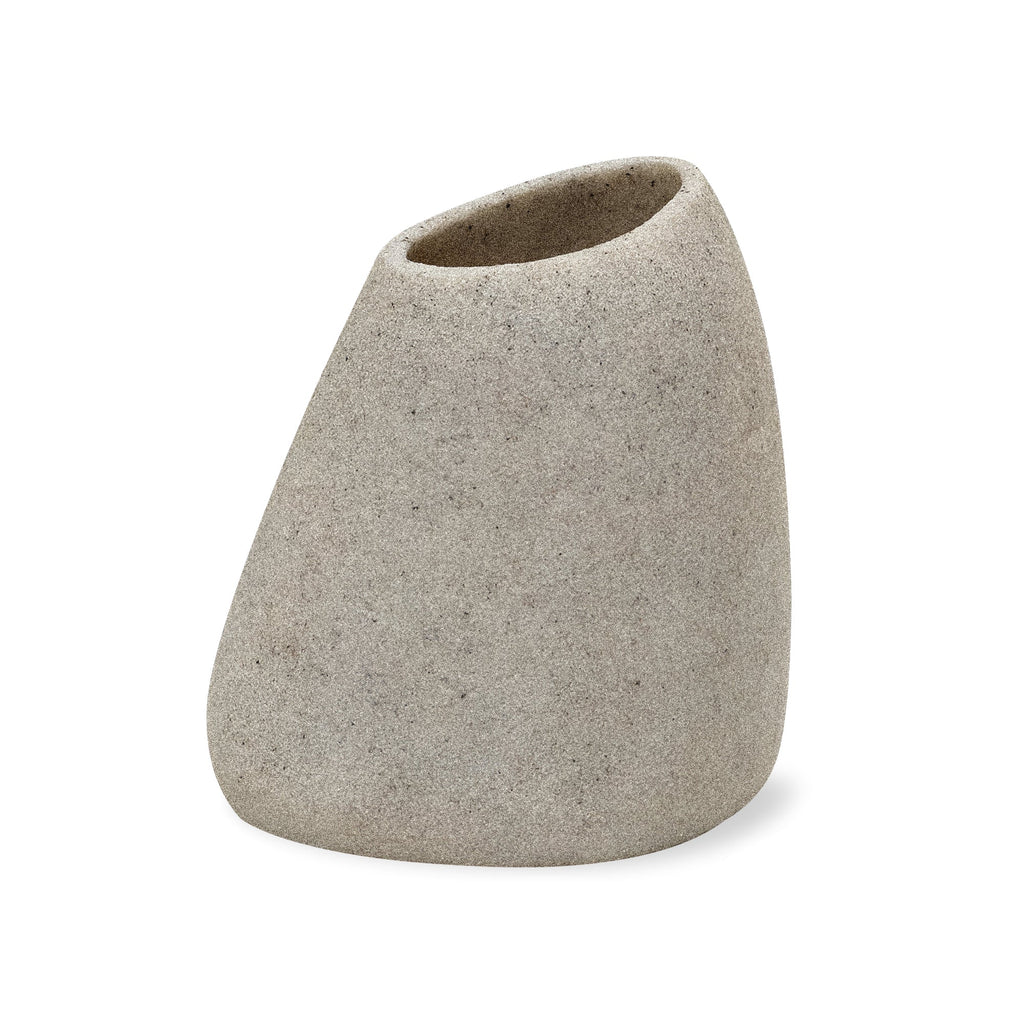 Elegant 3-Piece Stone Effect Resin Bathroom Accessory Set - Modern & Durable