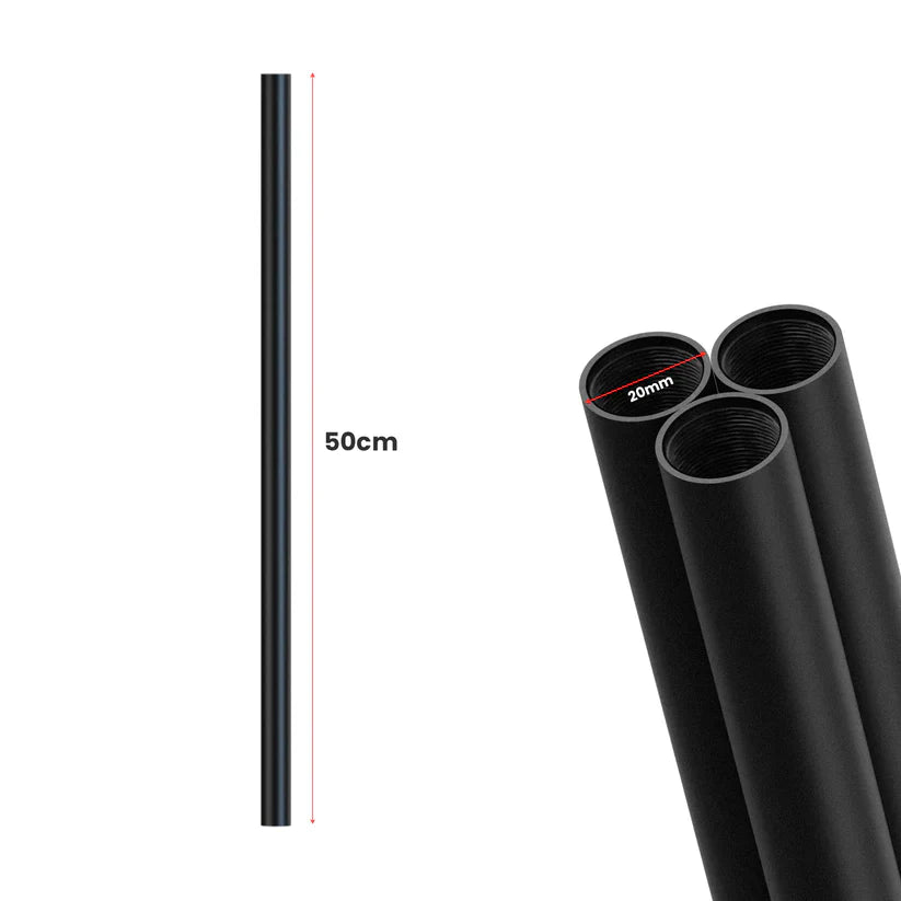 Black Steel Threaded Conduit Pipe for Industrial Lighting & DIY Projects