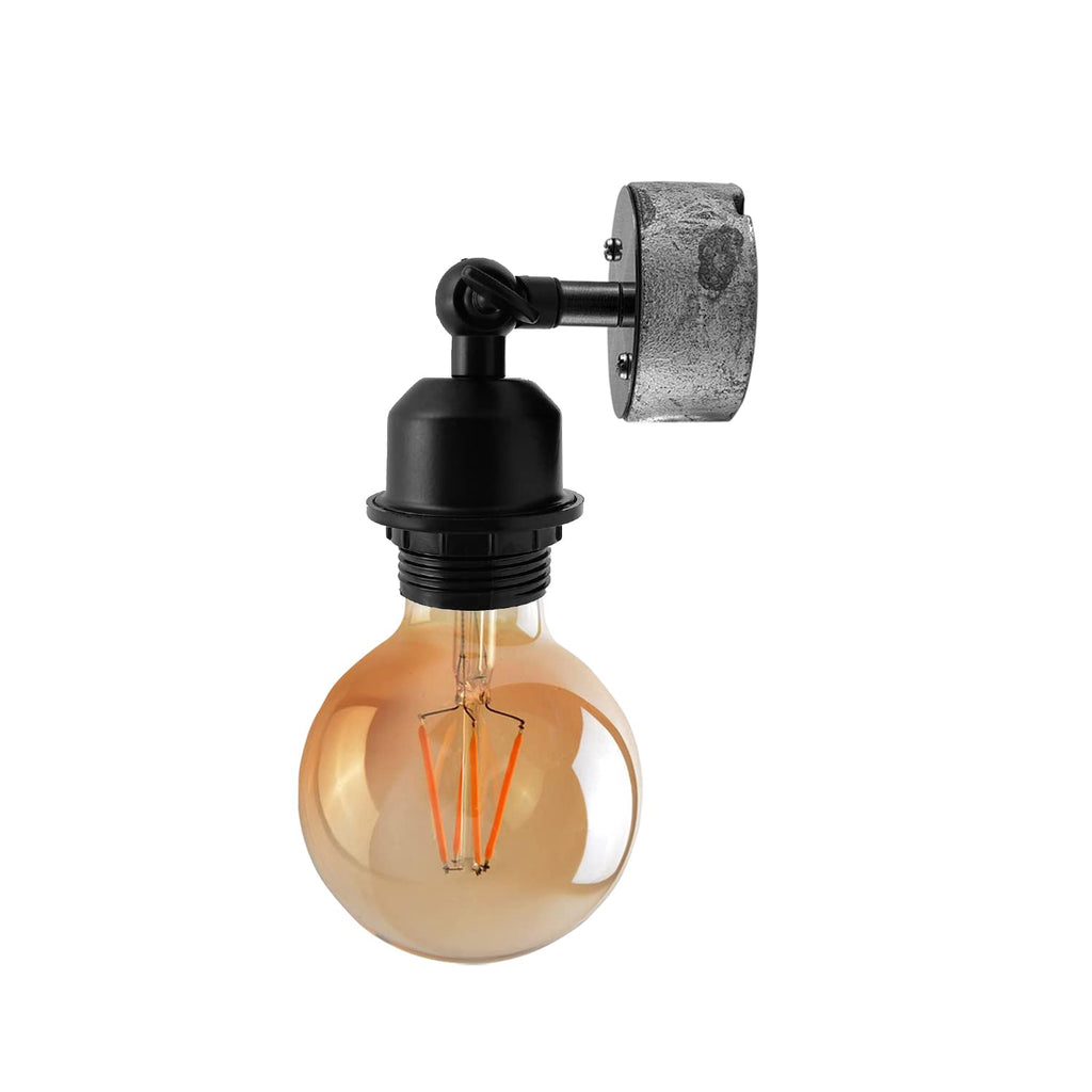 Industrial Vintage Steampunk Wall Sconce Light Fixture - Galvanized Metal Edison Style