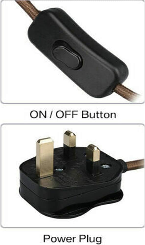 Industrial LED Pendant Light with UK Plug ~6359