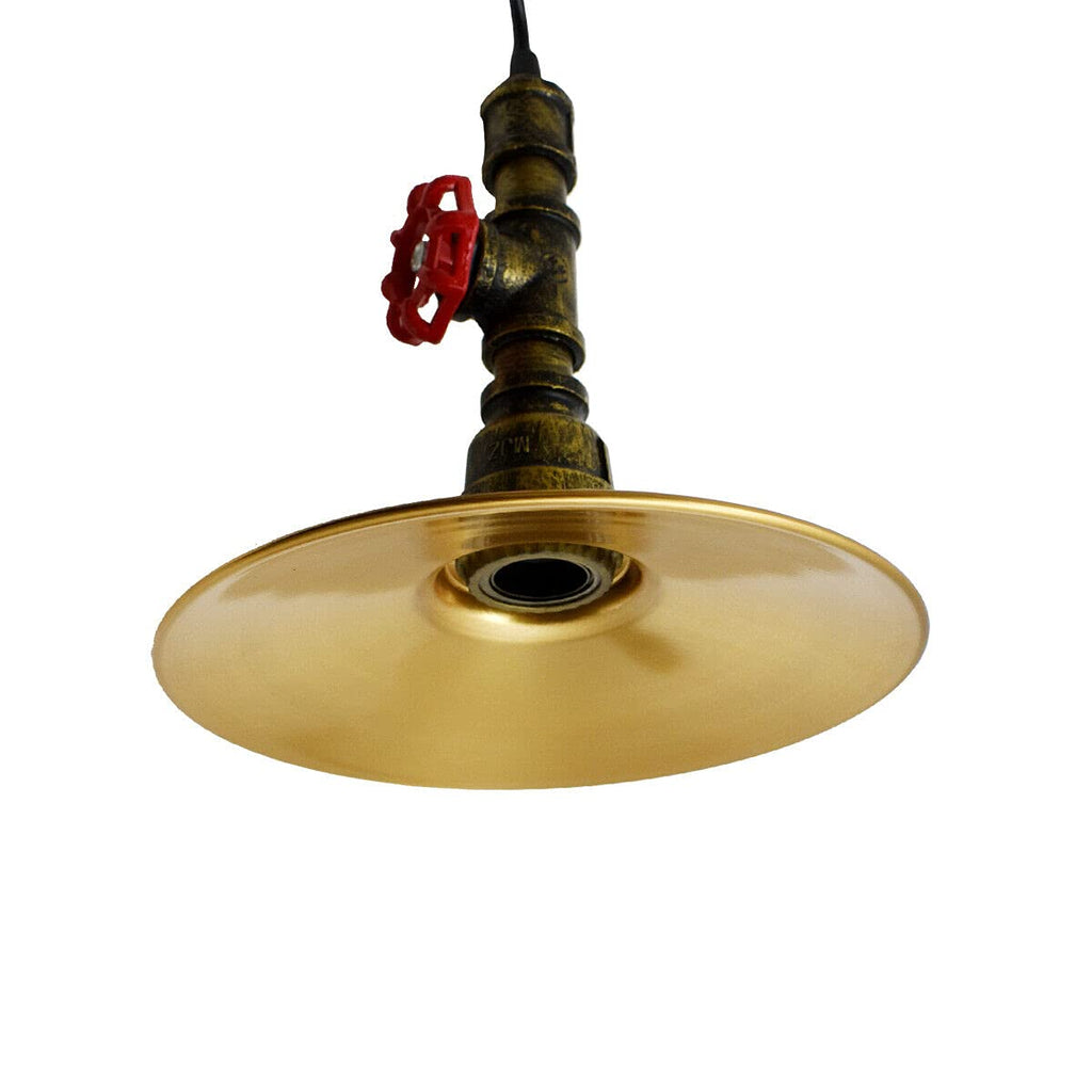 Vintage Loft Style Ceiling Pendant Light with Metal Flat Shade ~6106