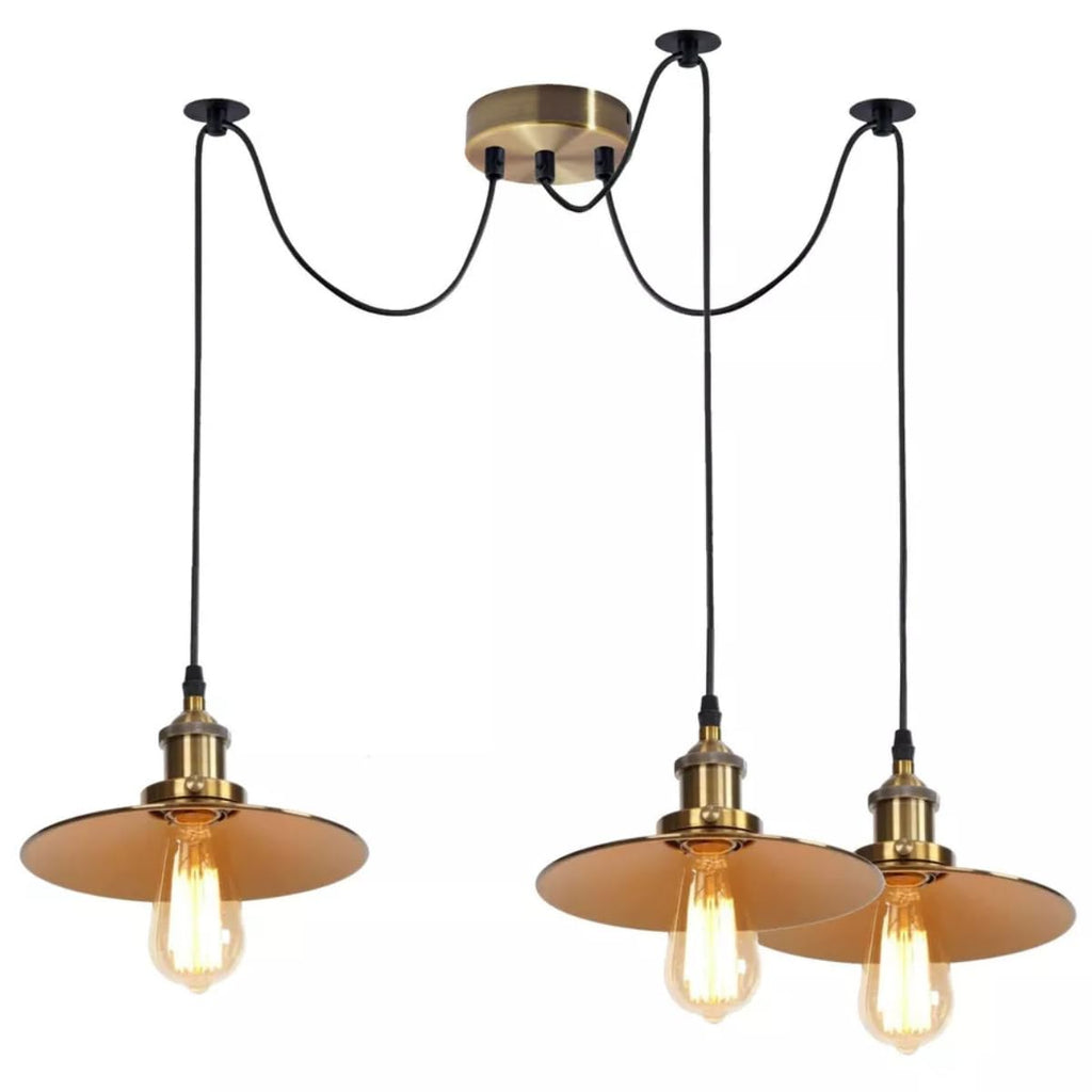 Vintage Industrial Metal Ceiling Pendant Light Fixture with Adjustable Length
