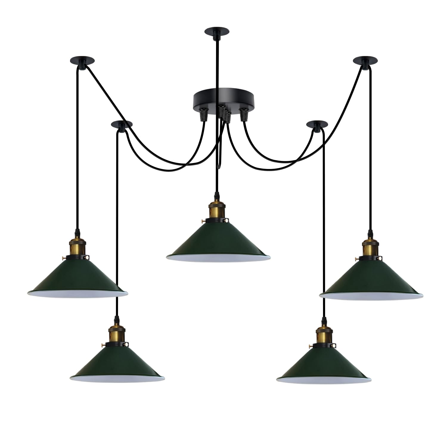 5 Light Spider Pendant Light Height Adjustable Metal~6194