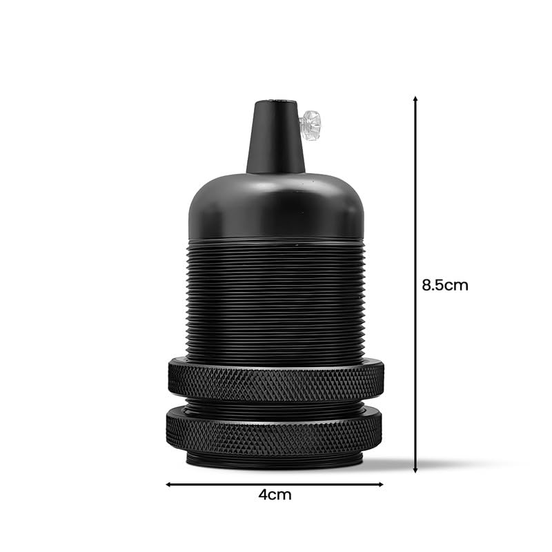 Industrial E27 Edison Screw Metal Cord Grip Bulb Holder Lamp Socket