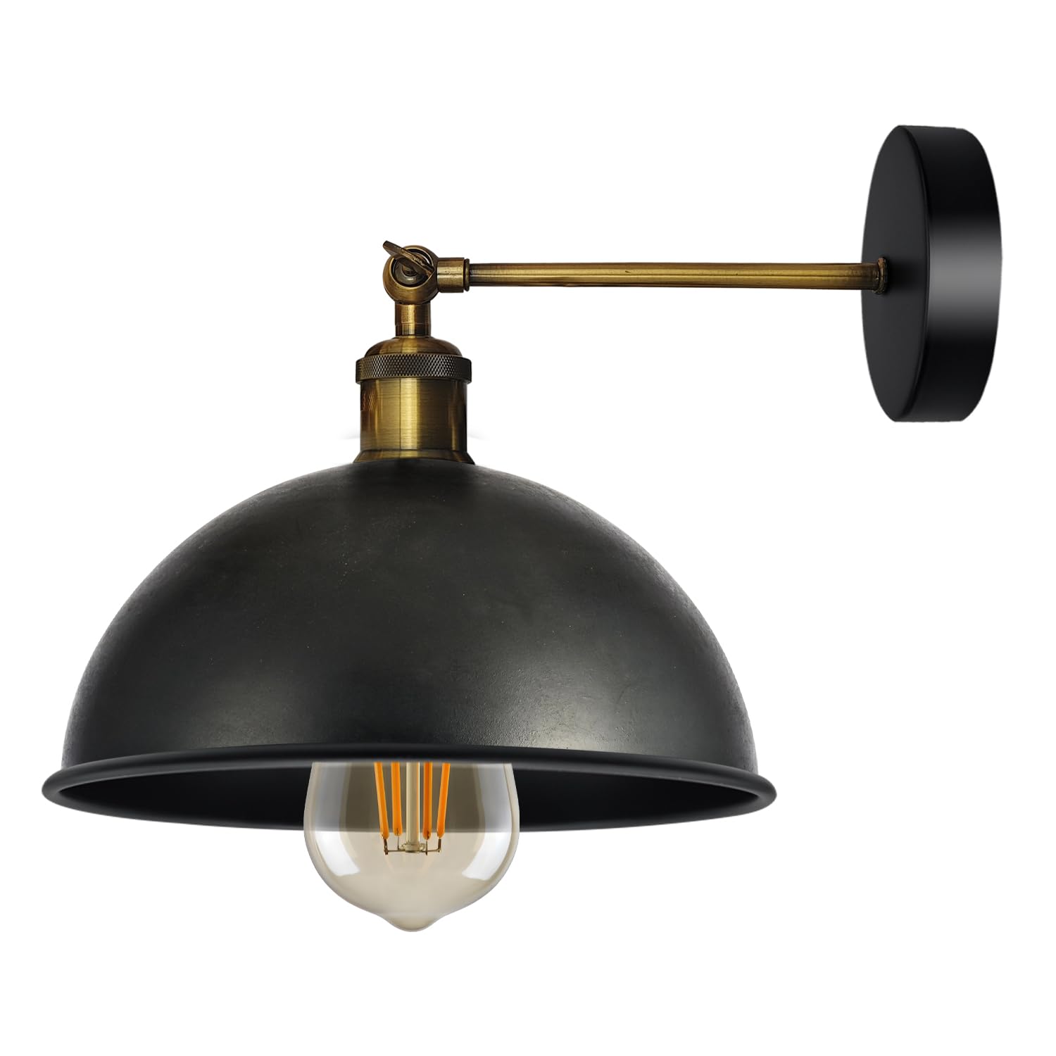 Industrial Farmhouse Style Metal Wall Sconce Light Fixture for Bedrooms Living Rooms