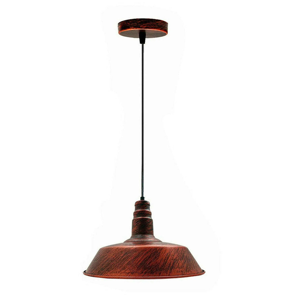Industrial Vintage Metal Shade Hanging Ceiling Pendant Light Fixture E27 Base