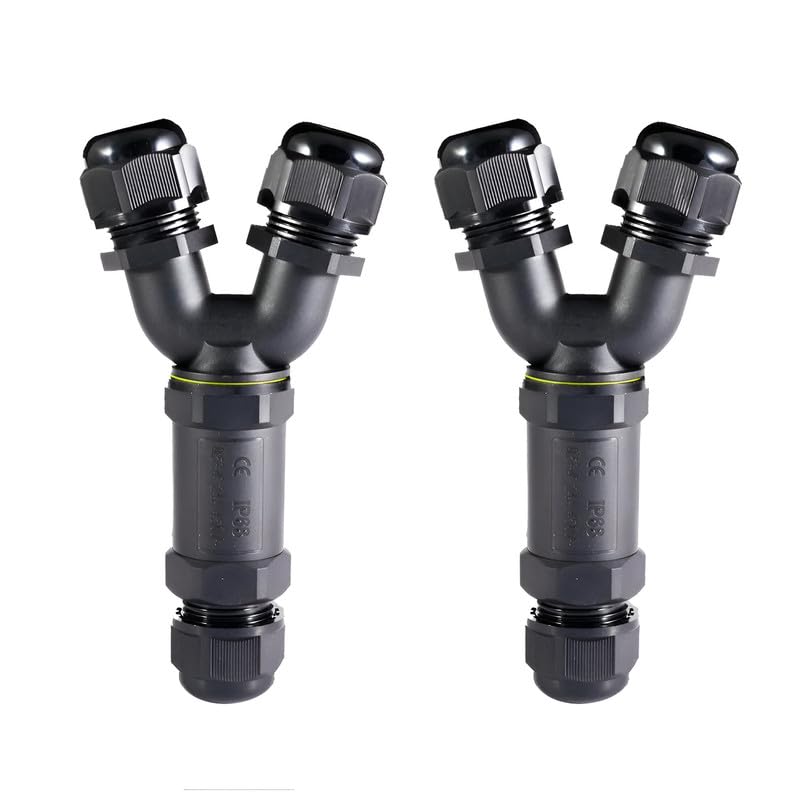 Durable 2-Way IP68 Waterproof Electrical Junction Box for Outdoor Cable Protection