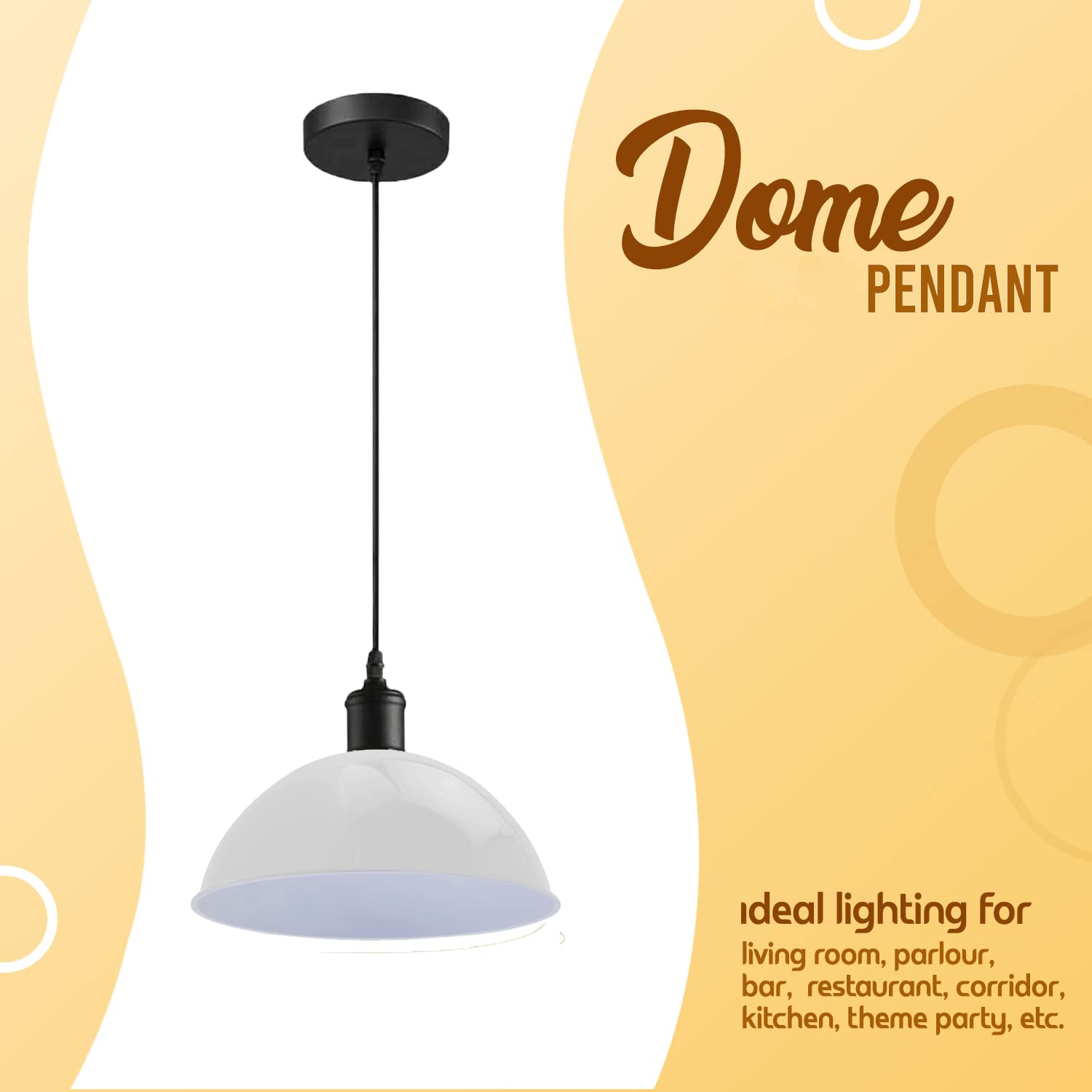 Vintage Pendant Light With E27 Holder ~6197