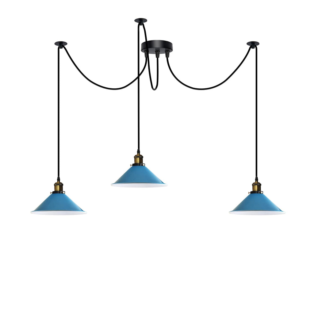 Industrial 6-Light Spider Pendant Ceiling Lamp E27 Metal Fixture Adjustable Cables