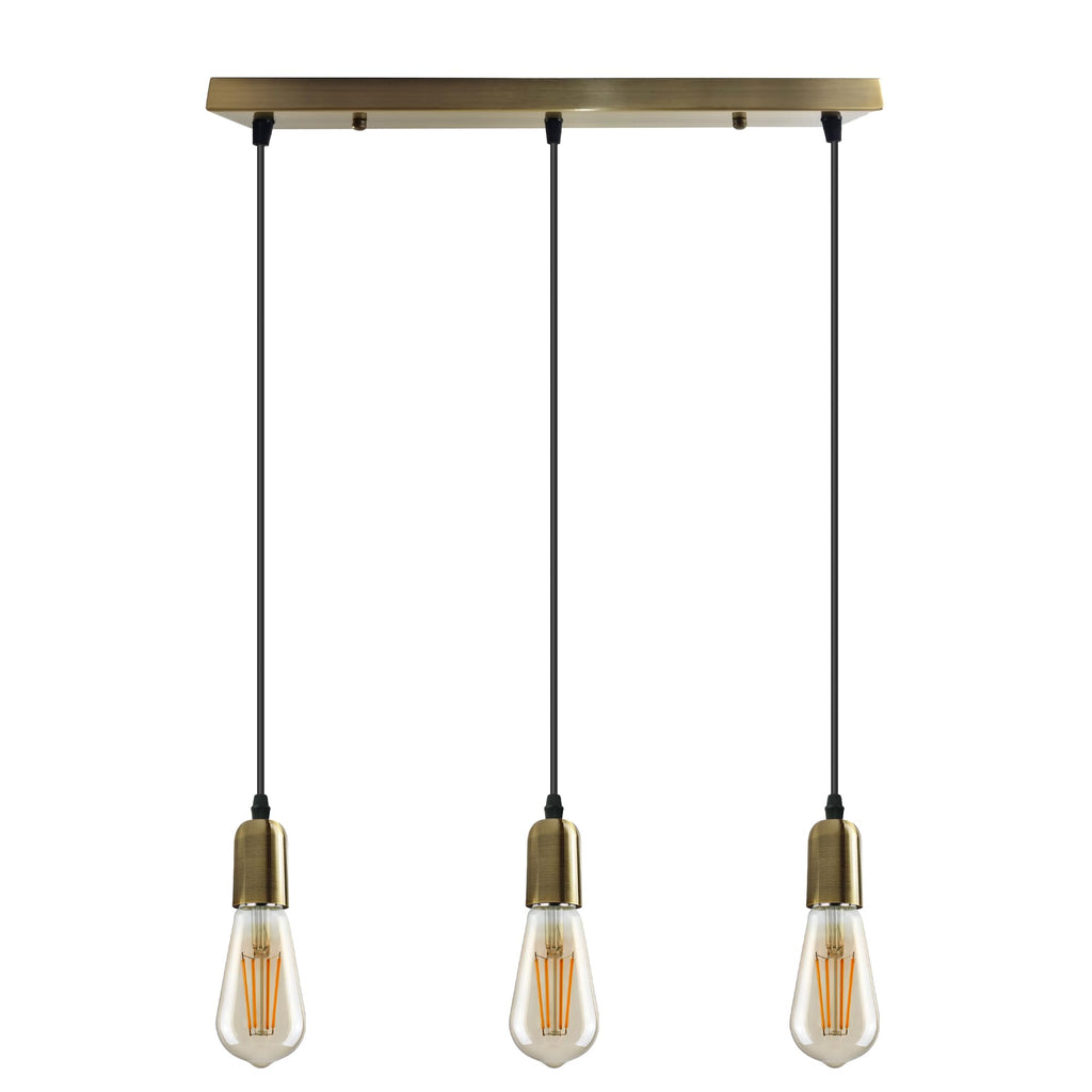 Industrial Metal Cluster Pendant Light Fixture, E27 Base, Retro Style Lighting