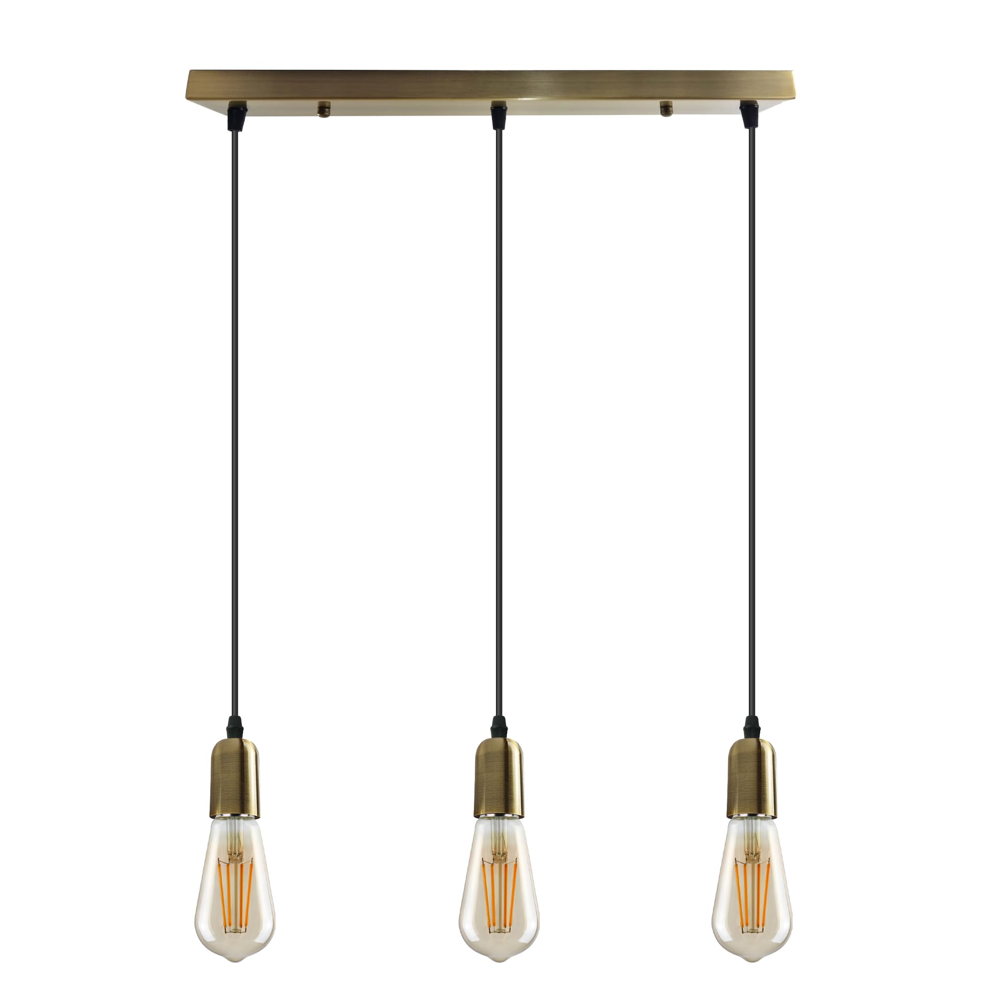 Industrial Metal Cluster Pendant Light Fixture, E27 Base, Retro Style Lighting