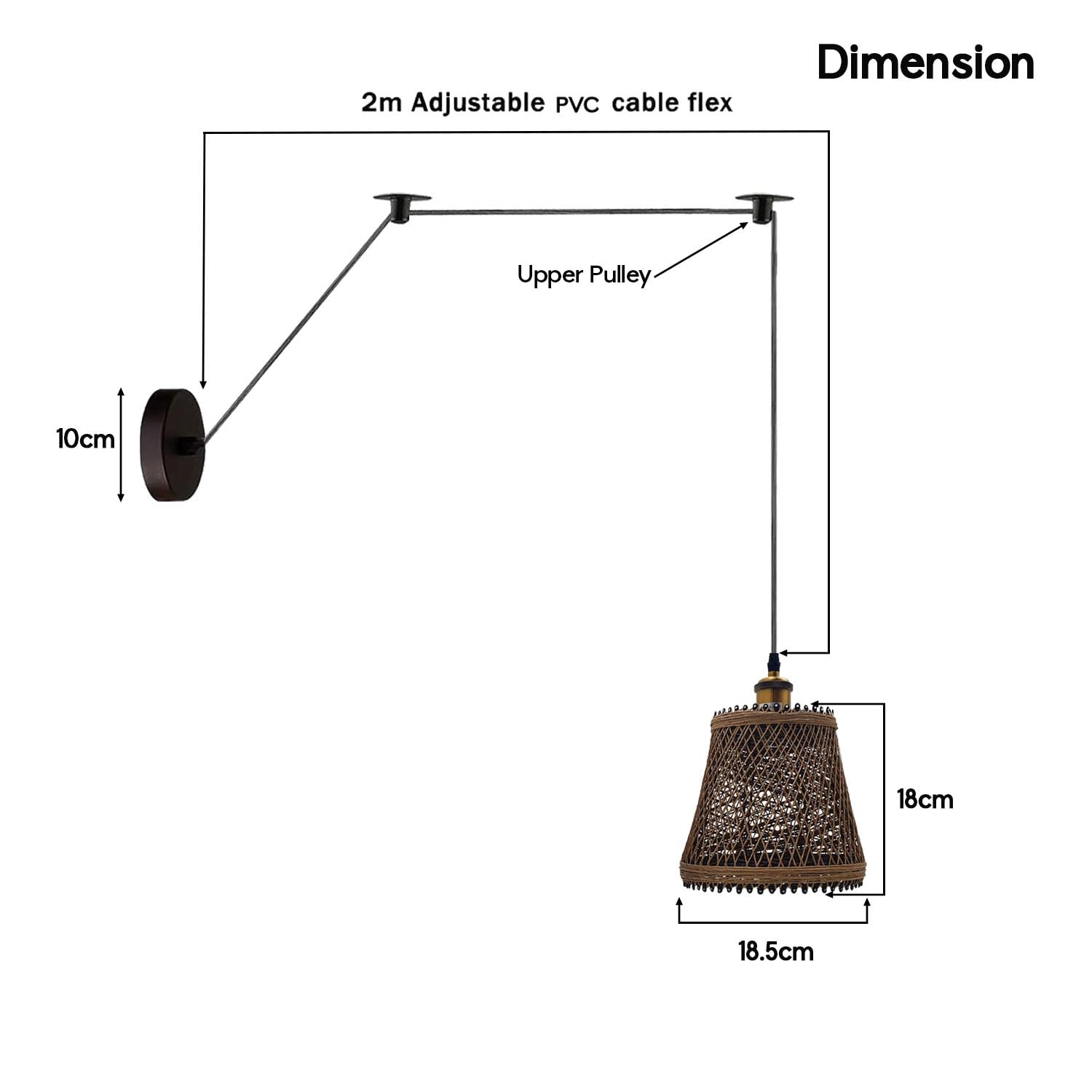Hand-Woven Natural Bamboo Hemp Ceiling Pendant Light for Rustic Homes
