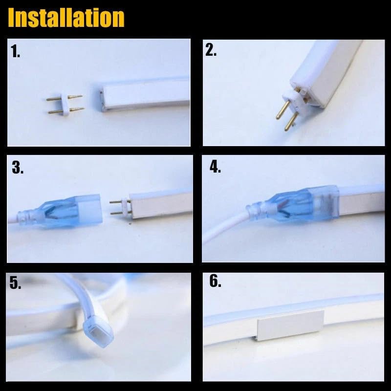 3 Pack Flexible Waterproof LED Neon Strip Lights for Home Outdoor Decor