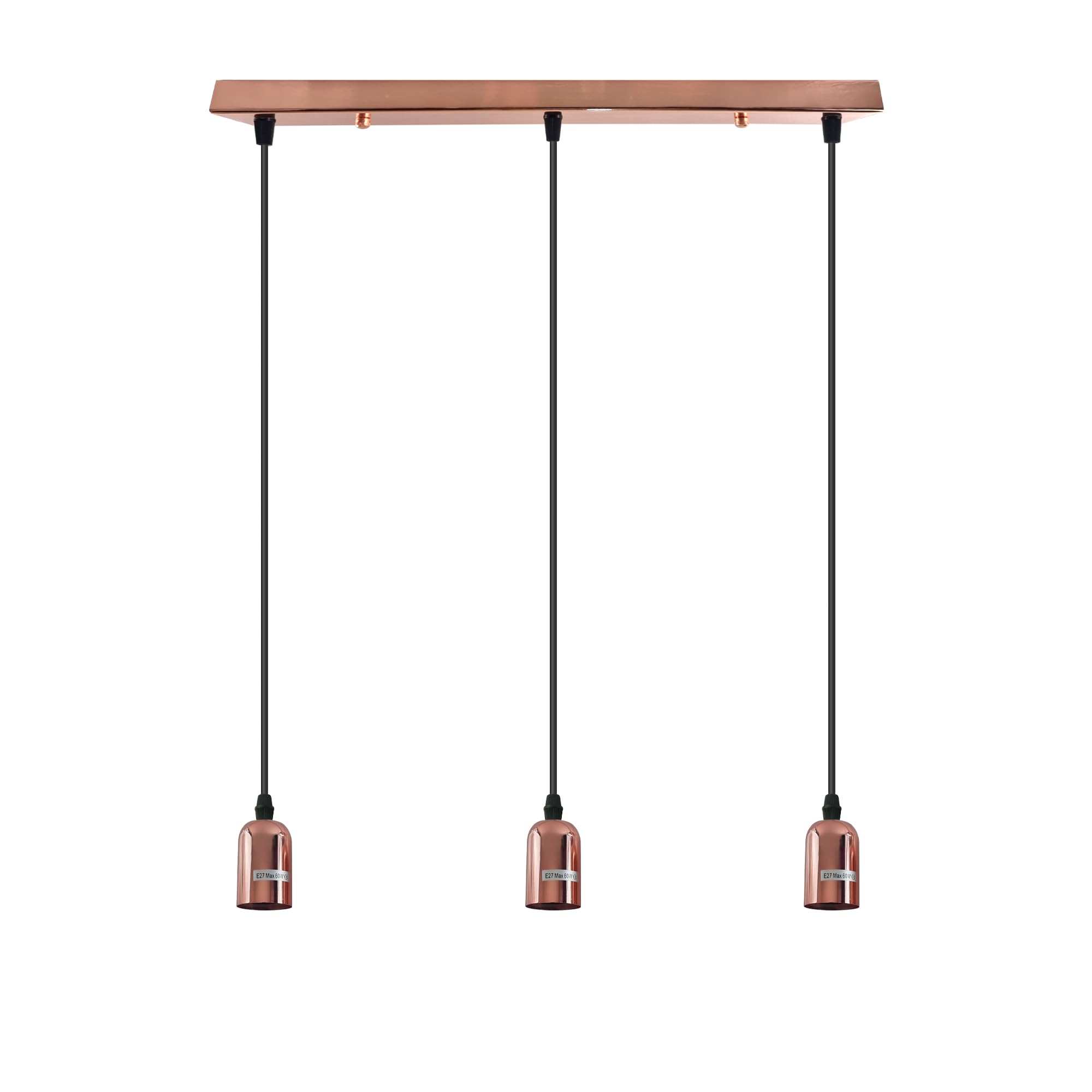 Industrial Metal Cluster Pendant Light Fixture, E27 Base, Retro Style Lighting