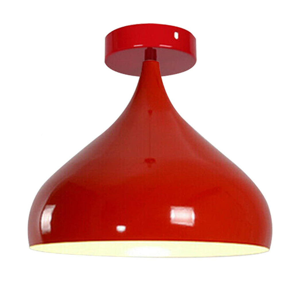 Modern Industrial Metal Flush Mount Ceiling Light Fixture, E27 Bulb Compatible, Dimmable
