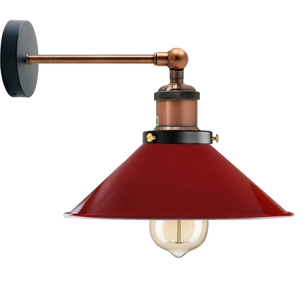 Chic Industrial Vintage Metal Wall Sconce with Adjustable Cone Shade