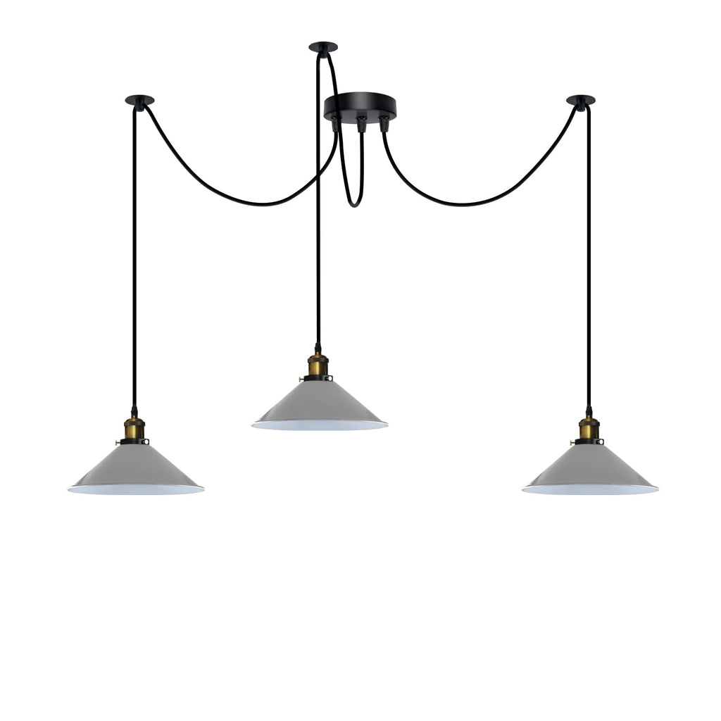 Industrial 6-Light Spider Pendant Ceiling Lamp E27 Metal Fixture Adjustable Cables