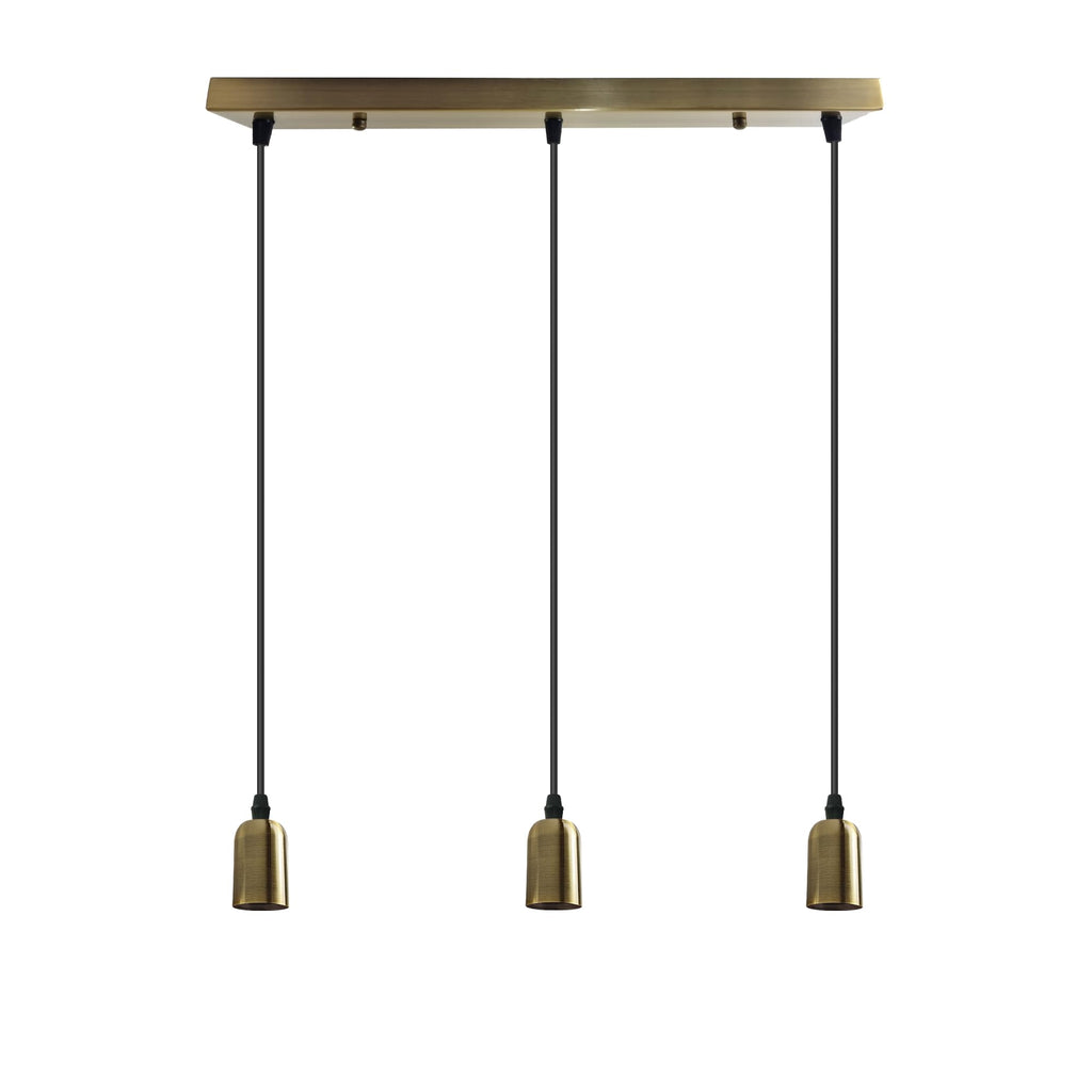 Industrial Metal Cluster Pendant Light Fixture, E27 Base, Retro Style Lighting
