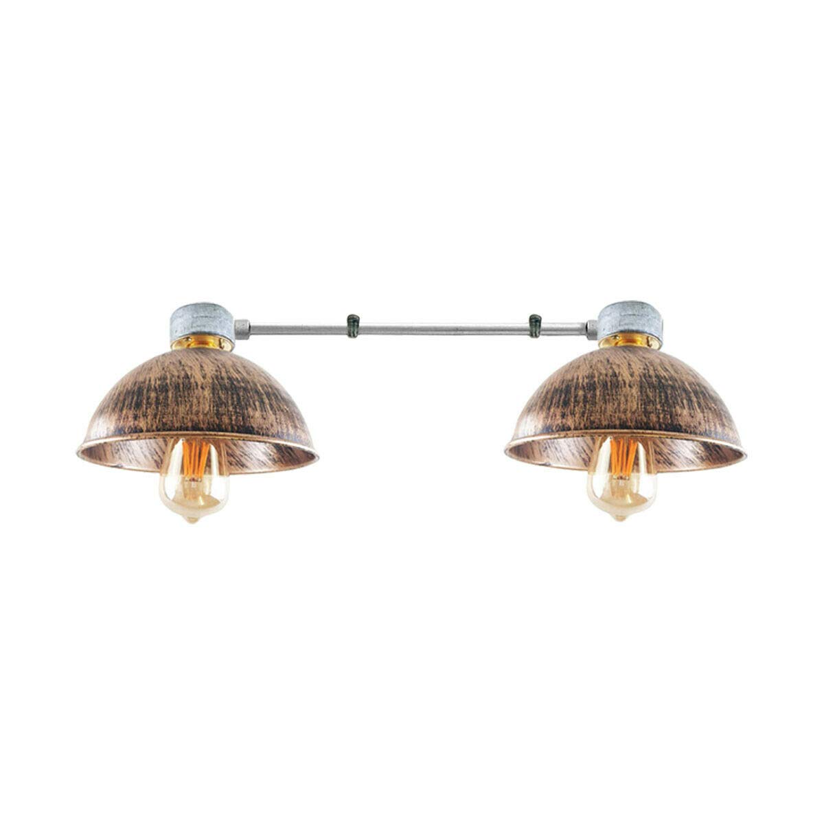 Industrial Retro Pipe Ceiling Light Fixture, Vintage B22 Bayonet Socket