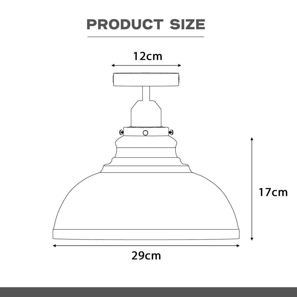 E27 Semi Flush Mount Lighting ~6167