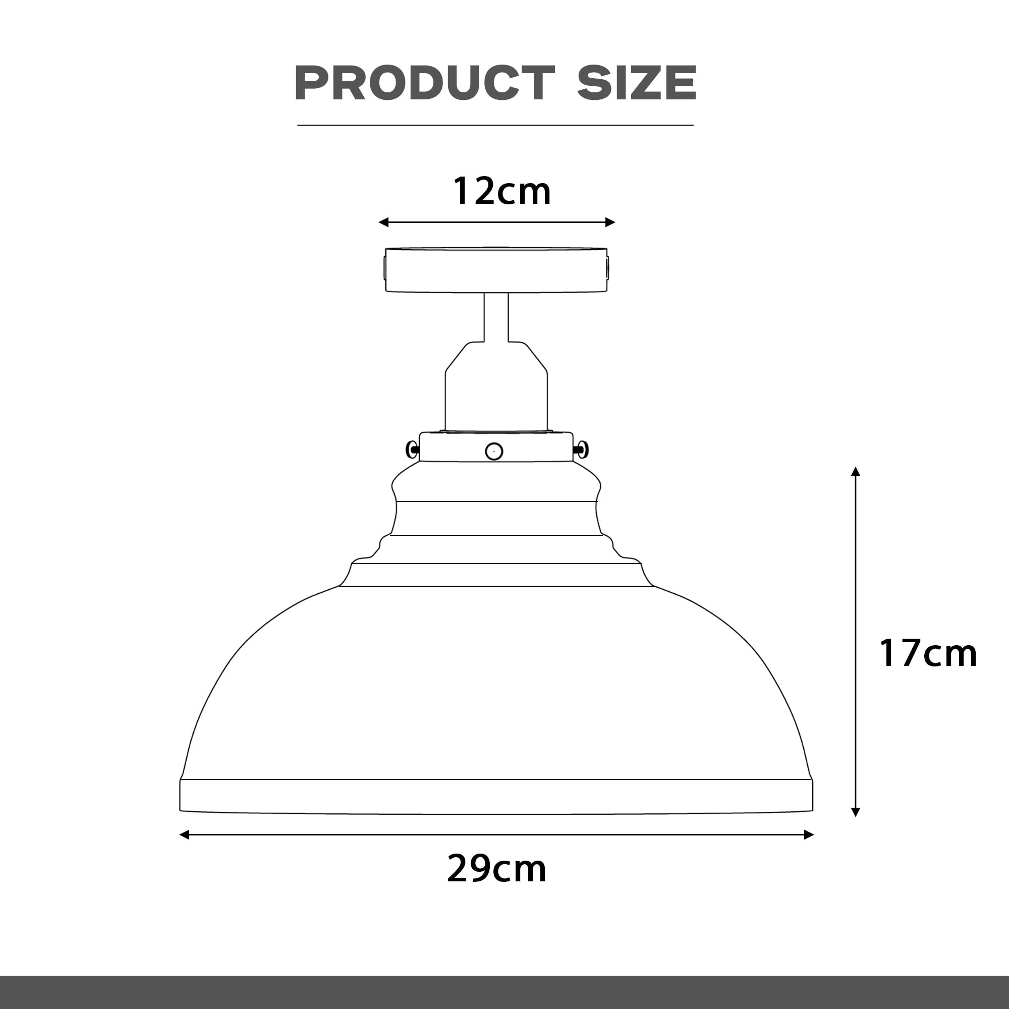 E27 Semi Flush Mount Lighting ~6167