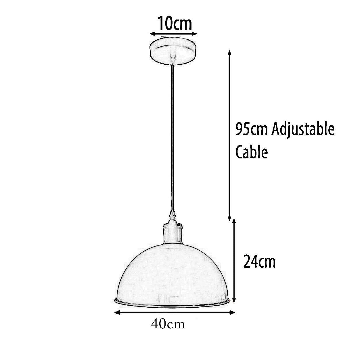 Vintage Pendant Light With E27 Holder ~6197