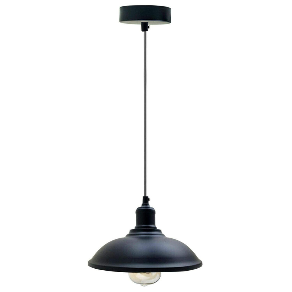 Industrial Vintage Metal Shade Hanging Ceiling Pendant Light Fixture E27 Base