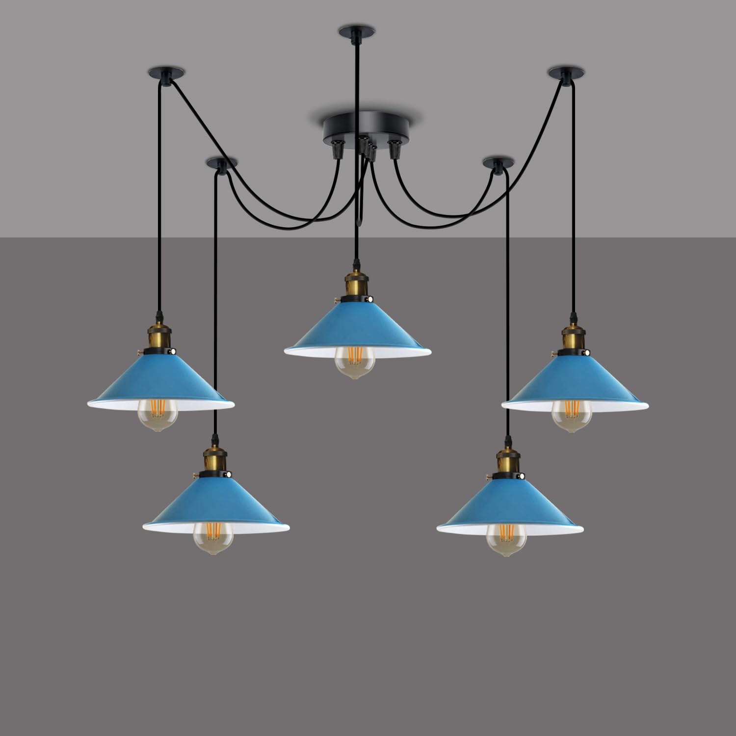 5 Arm 195cm Spider Pendant Lights E27 ~6149